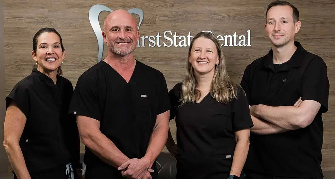 Wilmington DE Dentist, First State Dental Doctors: Dr. Georgette B. Binnersley, Dr. Dominic Michael Gioffre Jr, Dr. Marissa Schnelle, and Dr. Alexander Crawford